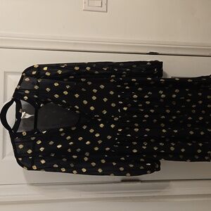 Women's H&M black and gold dress, size small
